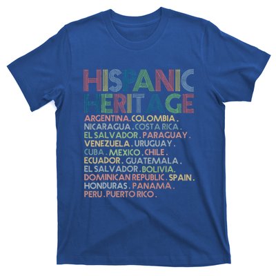 Hispanic Heritage Month 2023 Latino All Countries Names T-Shirt