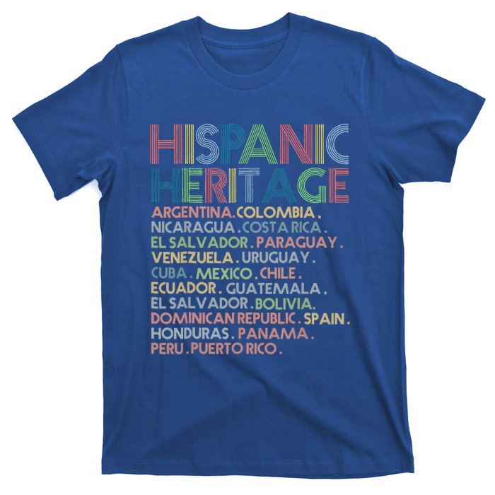 Hispanic Heritage Month 2023 Latino All Countries Names T-Shirt