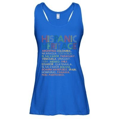 Hispanic Heritage Month 2023 Latino All Countries Names Ladies Essential Flowy Tank