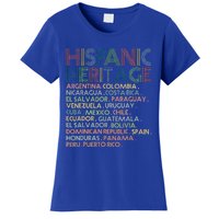 Hispanic Heritage Month 2023 Latino All Countries Names Women's T-Shirt