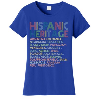 Hispanic Heritage Month 2023 Latino All Countries Names Women's T-Shirt