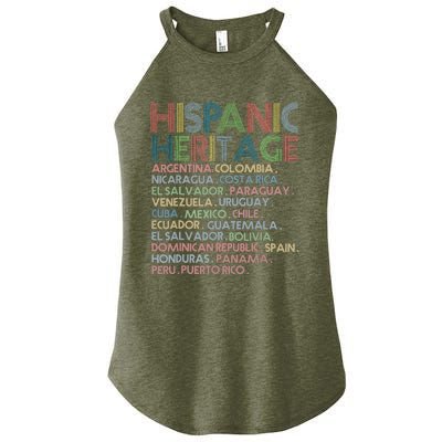 Hispanic Heritage Month 2023 Latino All Countries Names Women's Perfect Tri Rocker Tank