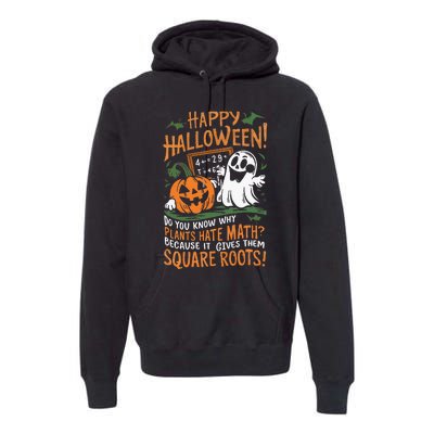 Happy Halloween Math Teacher Scientist Funny Design Premium Hoodie