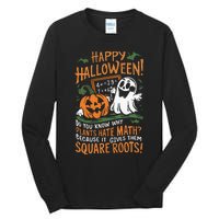 Happy Halloween Math Teacher Scientist Funny Design Tall Long Sleeve T-Shirt