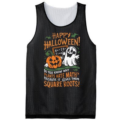 Happy Halloween Math Teacher Scientist Funny Design Mesh Reversible Basketball Jersey Tank