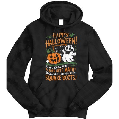 Happy Halloween Math Teacher Scientist Funny Design Tie Dye Hoodie