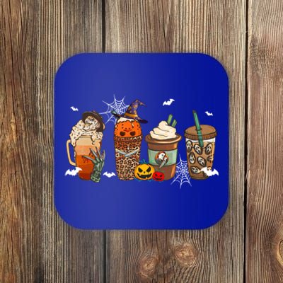 Halloween Horror Movie And Coffee Spooky Season Hello Fall Great Gift Coaster