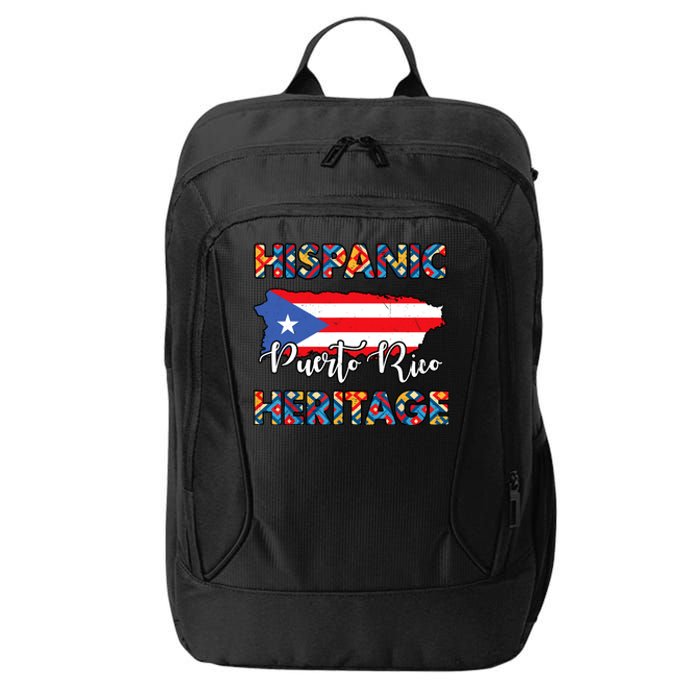 Hispanic Heritage Month Puerto Rico Rican Flag Boricua City Backpack