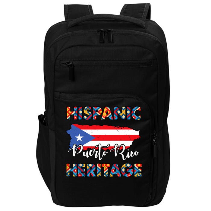 Hispanic Heritage Month Puerto Rico Rican Flag Boricua Impact Tech Backpack