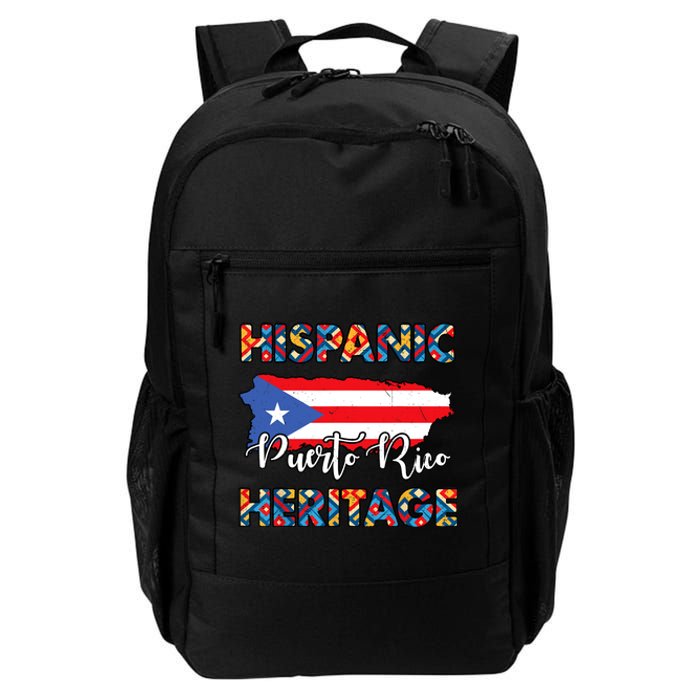 Hispanic Heritage Month Puerto Rico Rican Flag Boricua Daily Commute Backpack