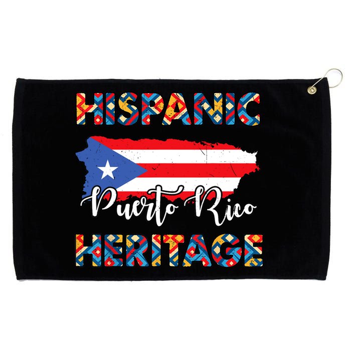 Hispanic Heritage Month Puerto Rico Rican Flag Boricua Grommeted Golf Towel