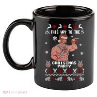 HD He Man This Way To The Christmas Party Ugly 11oz C Handle Ceramic Mug