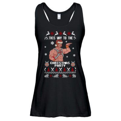 HD He Man This Way To The Christmas Party Ugly Ladies Essential Flowy Tank