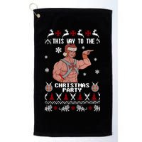 HD He Man This Way To The Christmas Party Ugly Golf Towel