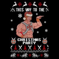 HD He Man This Way To The Christmas Party Ugly Visor