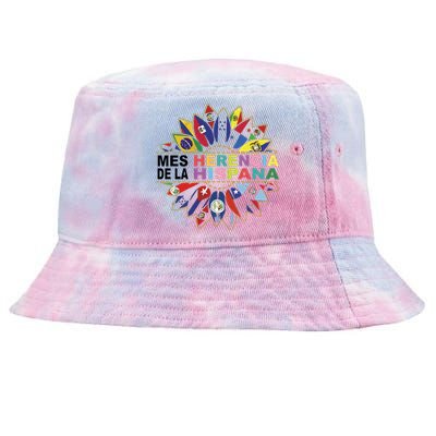 Hispanic Heritage Month Mes Nacional De La Herencia Hispana Tie-Dyed Bucket Hat