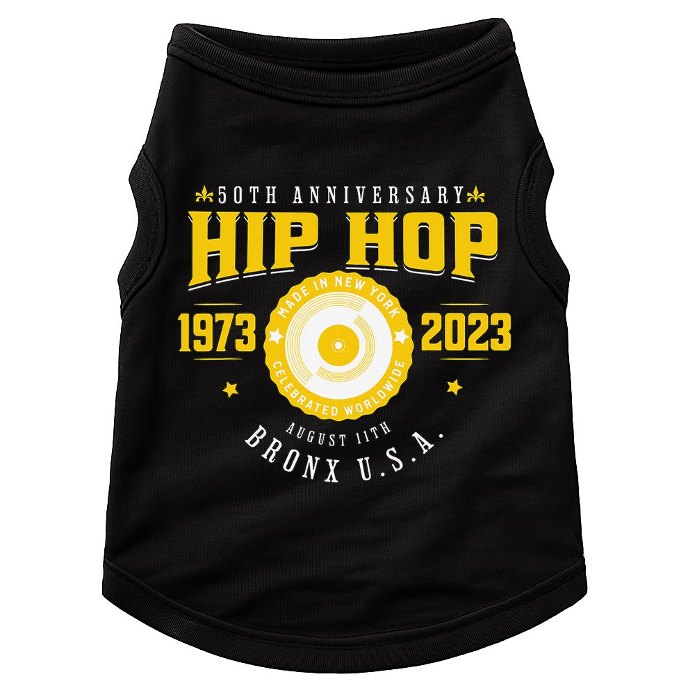 Hip Hop Music 50th Anniversary Musician Birthday Born Day Doggie Tank