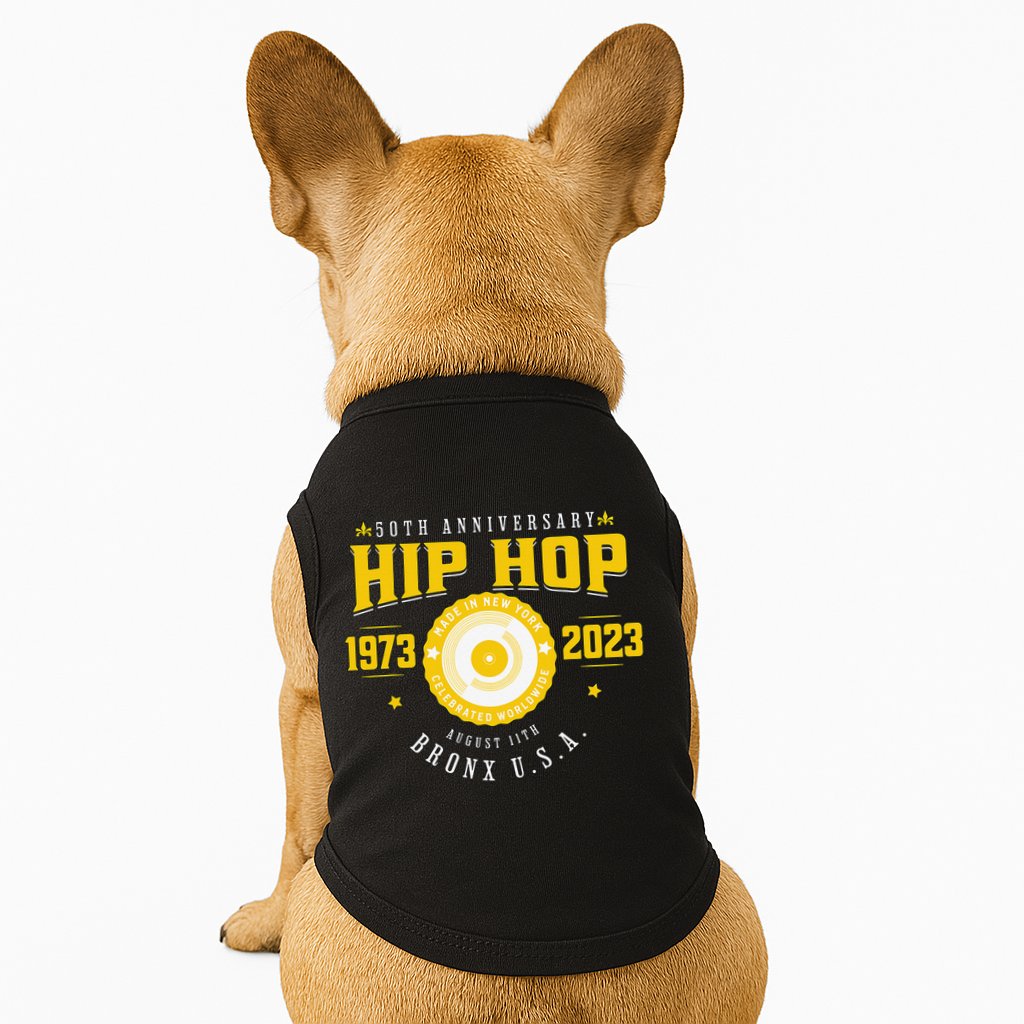 Hip Hop Music 50th Anniversary Musician Birthday Born Day Doggie Tank