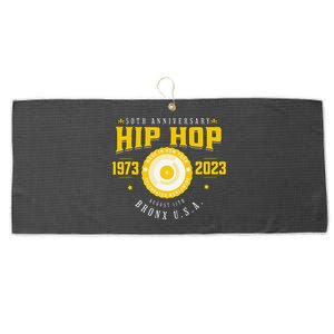 Hip Hop Music 50th Anniversary Musician Birthday Born Day Large Microfiber Waffle Golf Towel