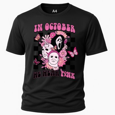 Halloween Horror Movie Characters Breast Cancer Performance Shirt