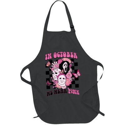 Halloween Horror Movie Characters Breast Cancer Apron