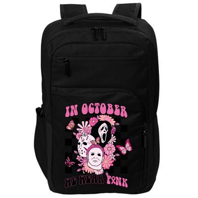 Halloween Horror Movie Characters Breast Cancer Impact Tech Backpack