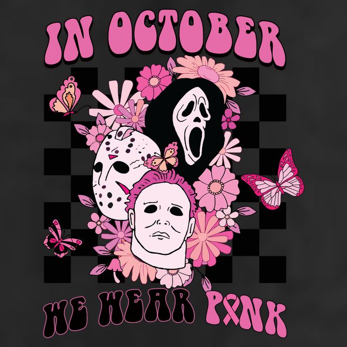 Halloween Horror Movie Characters Breast Cancer Hat