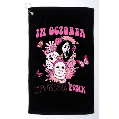 Halloween Horror Movie Characters Breast Cancer Golf Towel