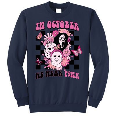 Halloween Horror Movie Characters Breast Cancer Sweatshirt