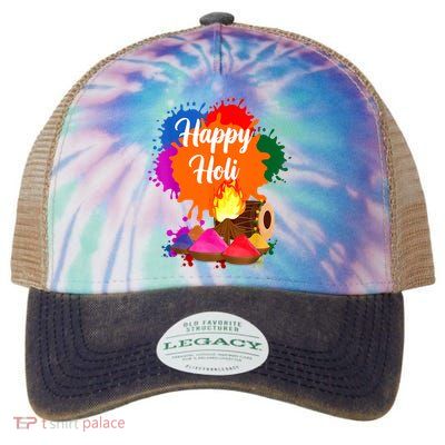 Happy Holi Men Women Family Cool Holi Festival Outfit Legacy Tie Dye Trucker Hat