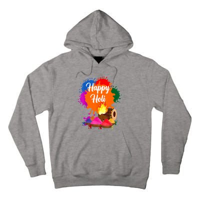 Happy Holi Men Women Family Cool Holi Festival Outfit Tall Hoodie