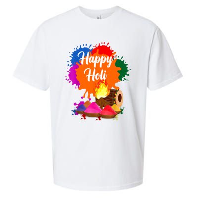 Happy Holi Men Women Family Cool Holi Festival Outfit Sueded Cloud Jersey T-Shirt