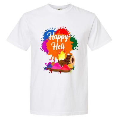 Happy Holi Men Women Family Cool Holi Festival Outfit Garment-Dyed Heavyweight T-Shirt