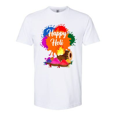 Happy Holi Men Women Family Cool Holi Festival Outfit Softstyle CVC T-Shirt