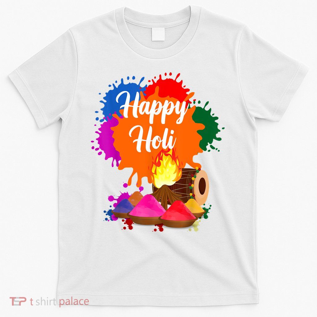 Happy Holi Men Women Family Cool Holi Festival Outfit T-Shirt