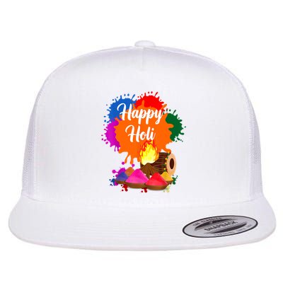 Happy Holi Men Women Family Cool Holi Festival Outfit Flatbill Hat