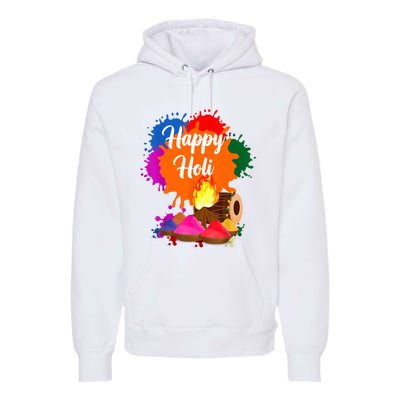 Happy Holi Men Women Family Cool Holi Festival Outfit Premium Hoodie