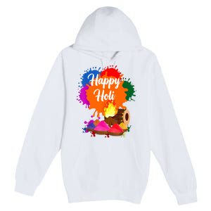 Happy Holi Men Women Family Cool Holi Festival Outfit Premium Pullover Hoodie