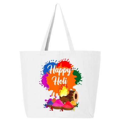 Happy Holi Men Women Family Cool Holi Festival Outfit 25L Jumbo Tote