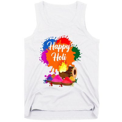 Happy Holi Men Women Family Cool Holi Festival Outfit Tank Top