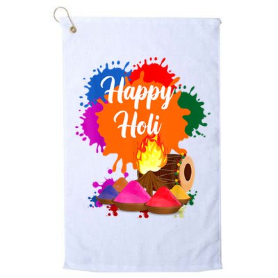Happy Holi Men Women Family Cool Holi Festival Outfit Golf Towel