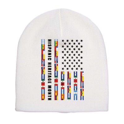 Hispanic Heritage Month Mes De La Herencia Hispana Short Acrylic Beanie