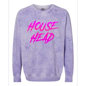 Househead House Music Edm House Head Dj Colorblast Crewneck Sweatshirt