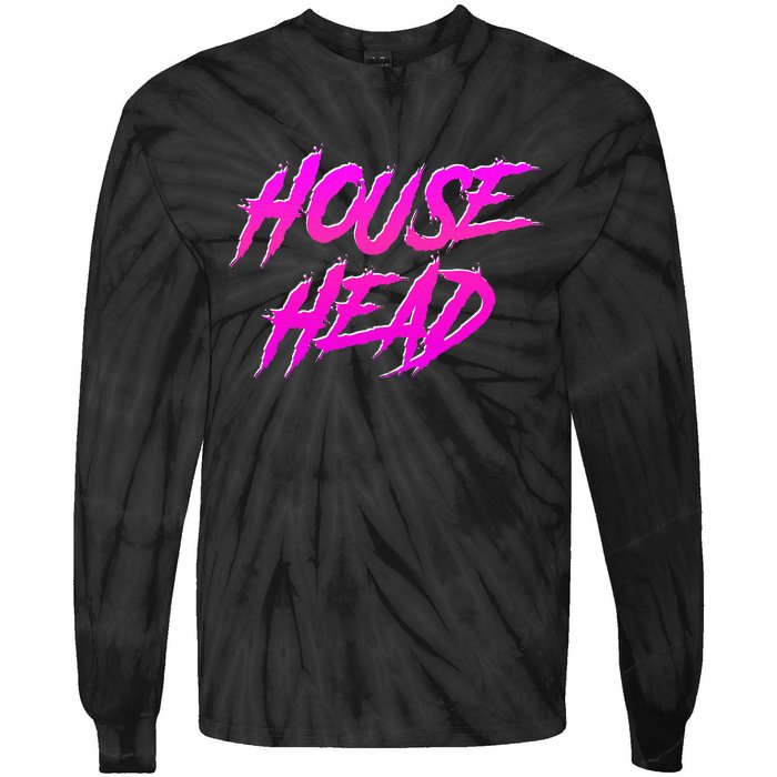 Househead House Music Edm House Head Dj Tie-Dye Long Sleeve Shirt