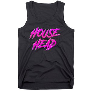 Househead House Music Edm House Head Dj Tank Top