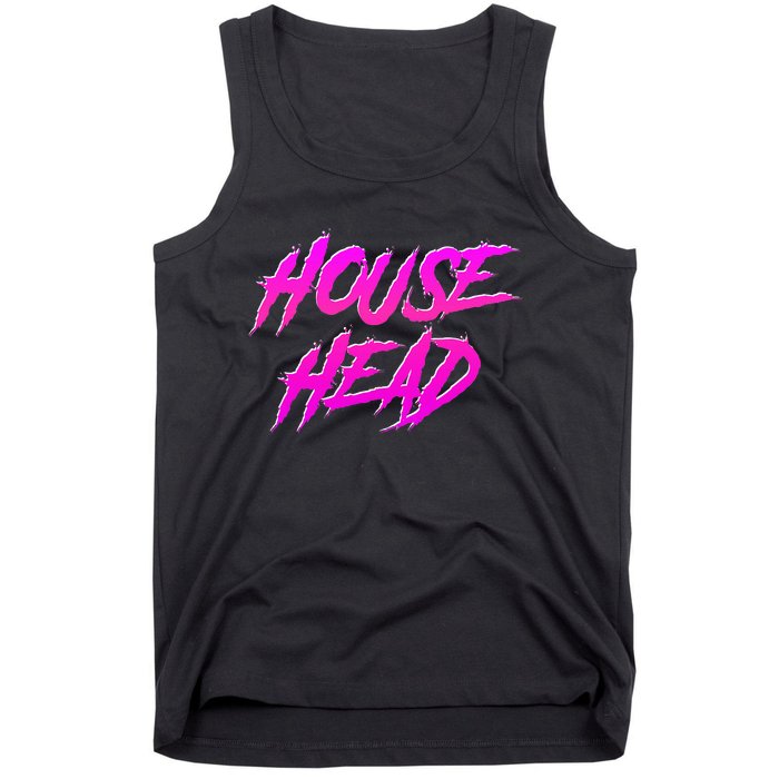 Househead House Music Edm House Head Dj Tank Top