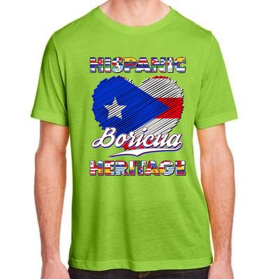 Hispanic Heritage Month Boricua Puerto Rico Flag Adult ChromaSoft Performance T-Shirt