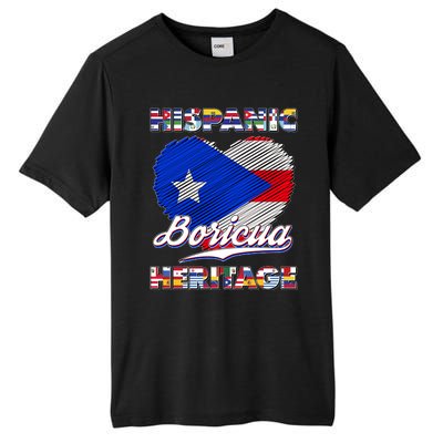 Hispanic Heritage Month Boricua Puerto Rico Flag Tall Fusion ChromaSoft Performance T-Shirt