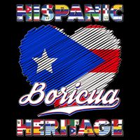 Hispanic Heritage Month Boricua Puerto Rico Flag Flatbill Hat