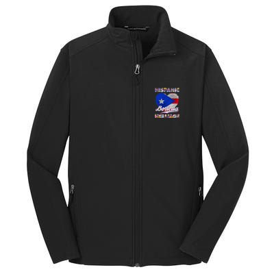 Hispanic Heritage Month Boricua Puerto Rico Flag Core Soft Shell Jacket